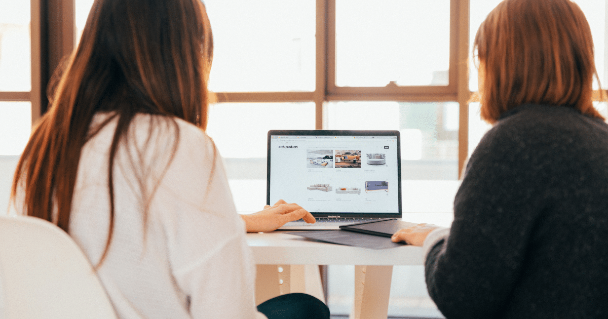 Women with laptop working